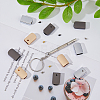 36 Sets 3 Color Alloy Cord Ends FIND-DC0004-64-4