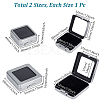 2Pcs 2 Styles Stainless Steel Loose Diamnond Gemstone Display Boxes CON-GA0001-24MP-2
