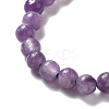 Natural Lepidolite/Purple Mica Stone Beads Strands G-B029-B03-01-3