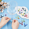 Dog Paw Prints Alloy Enamel Wine Glass Charms AJEW-AB00196-3