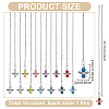 14Pcs 14 Colors Angel Glass Pearl & Alloy Charms Ceiling Fan Pull Chain Extenders PALLOY-HY00059-2