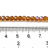 Electroplate Transparent Glass Beads Strands EGLA-A035-T4mm-L04-4