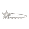 Starfish 304 Stainless Steel Safety Pins Brooch Findings SA-CBAB767-06C-P-1