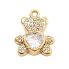 304 Stainless Steel Crystal Rhinestone Pendants STAS-R155-064G-1