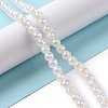 Electroplate Opaque Solid Color Glass Beads Strands GLAA-E036-10E-2