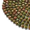 Natural Unakite Beads Strands G-P573-A04-01-2