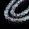 Electroplate Transparent Glass Beads Strands EGLA-N002-15-B03-6