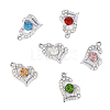 6Pcs 6 Colors Alloy Rhinestone Pendants FIND-TA0003-05-8