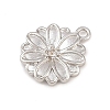 Brass Micro Pave Clear Cubic Zirconia Charms KK-G544-07P-02-2