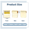 24Pcs 2 Colors Rack Plating Brass Glue-on Flat Pad Bails KK-HS0014-94-2