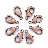 Brass Lobster Claw Clasps X-KK-902-R-NF-1