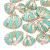 Spray Paint & Electroplate Sea Shell Pendants SSHEL-S262-09C-1