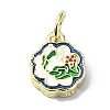 Rack Plating Brass Enamel Pendants KK-M282-06G-2