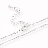 Brass Rolo Chain Necklaces Making MAK-L025-04P-1