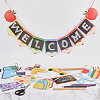 Welocome & School Supplies Paper Banners DIY-WH0453-42-4