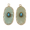 Natural Green Aventurine & Synthetic Turquoise Carved Pendants GG-CBA5963-02B-1
