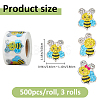 3 Rolls Paper Self-adhesive Stickers Roll STIC-FH0001-34-2