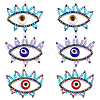 6Pcs 3 Colors Glass Seed Beaded Pendants PALLOY-GO00026-1