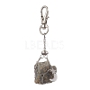 3Pcs Moon & Star Brass Cable Chains Macrame Pouch Empty Stone Holder Pendant Decorations KK-CJA6FD-P-4