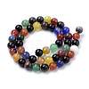 Natural Colorful Agate Beads Strands G-S259-28-8mm-2