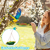1Pc Leaf Iron Bird Hanging Feeder Tray AJEW-GA0007-34-5
