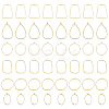 48Pcs 6 Styles Alloy Open Back Bezel Pendants FIND-DC0002-07-1
