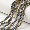 Electroplate Transparent Glass Beads Strands EGLA-A034-T3mm-O02-1