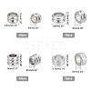 DICOSMETIC 40Pcs 4 Style 304 Stainless Steel European Beads STAS-DC0001-88-3