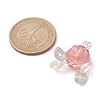 Cherry Quartz Glass Pumpkin Pendants PALLOY-JF02377-2