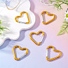 5Pcs Zinc Alloy Spring Gate Rings FIND-TA0009-73F-5