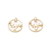 Rack Plating Brass Shell Pendants KK-A183-41G-1