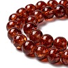 Spray Painted Crackle Glass Beads Strands CCG-Q001-8mm-16-3