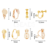 HOBBIESAY 32Pcs 8 Style Brass Clip-on Earring Findings KK-HY0001-04-2