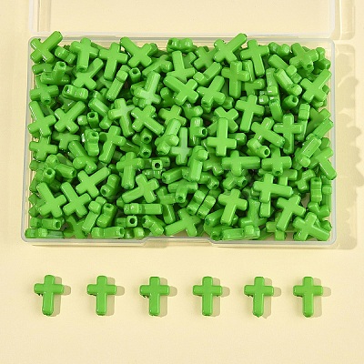 200Pcs Opaque Acrylic Beads SACR-FS0001-39C-1
