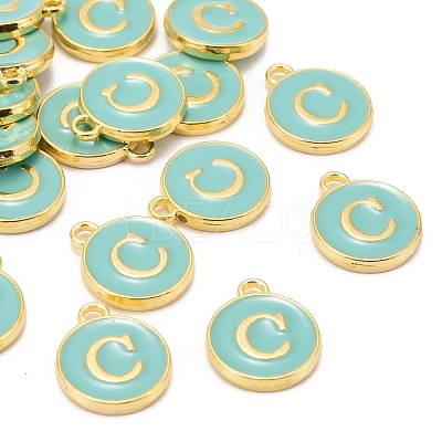 Golden Plated Alloy Enamel Charms ENAM-S118-05C-1