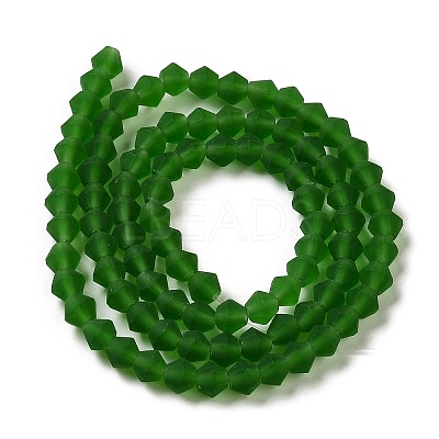 Imitate Austrian Crystal Frosted Glass Beads Strands GLAA-F029-TM4mm-B25-1