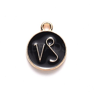Alloy Enamel Pendants X-ENAM-S124-01B-08E-1