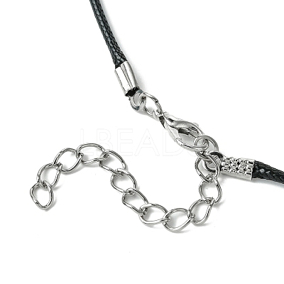 Braided Glass Seed Bead Spider Pendant Necklaces NJEW-MZ00036-1