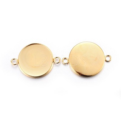 201 Stainless Steel Cabochon Connector Settings STAS-F191-15G-G-1