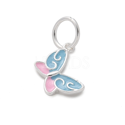 925 Sterling Silver Enamel Butterfly Charms LS-STER-D300-28P-01-1
