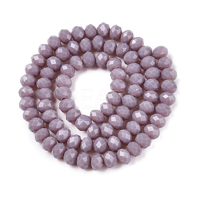 Opaque Solid Color Imitation Jade Glass Beads Strands EGLA-A044-P6mm-D13-1