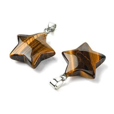 Natural Tiger Eye Pendants GG-K002-10S-1