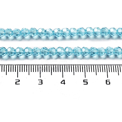 Electroplate Transparent Glass Beads Strands EGLA-A035-T4mm-A08-1