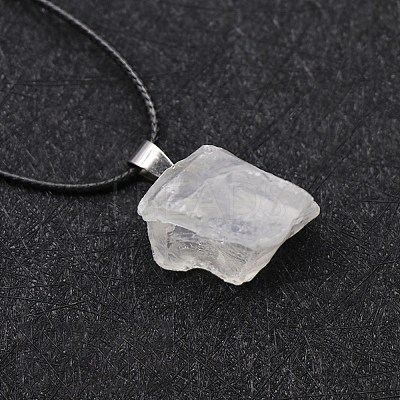 Natural Quartz Crystal Raw Rough Nuggets Pendant Necklace FS-WG50F2C-03-1