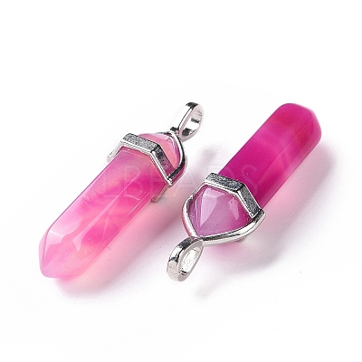 Natural Agate Double Terminated Pointed Pendants LS-G-F295-05H-1