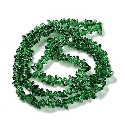 Spray Painted Transparent Glass Beads Strands GLAA-P060-01A-07-1