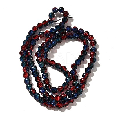 Crackle Glass Beads Strands CCG-C002-8mm-10-1