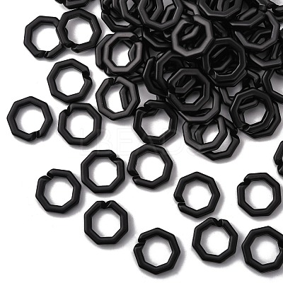 Opaque Spray Painted Acrylic Linking Rings OACR-S021-26A-C01-1