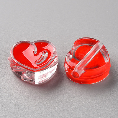 Transparent Enamel Acrylic Beads TACR-S155-004-1