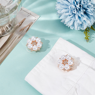 Alloy Rhinestone Cufflinks FIND-WH0111-881-1